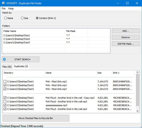 VovSoft  Duplicate  File  Finder(重复文件查找器)