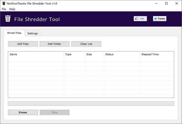 NoVirusThanks  File  Shredder  Tool(轻量级文件粉碎工具)