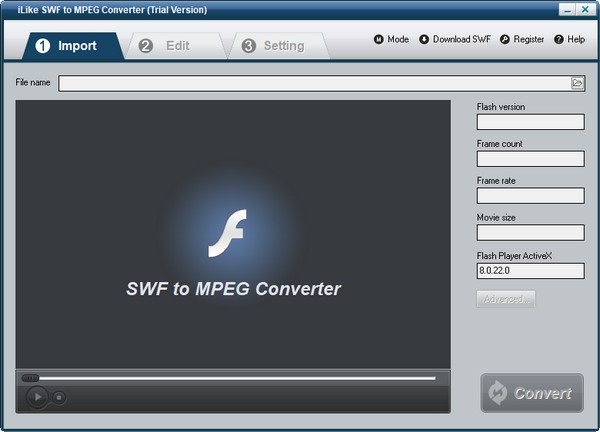 iLike  SWF  to  MPEG  Converter(SWF转MPEG工具)