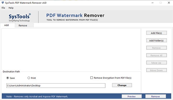 SysTools  PDF  Watermark  Remover(PDF文件处理软件)