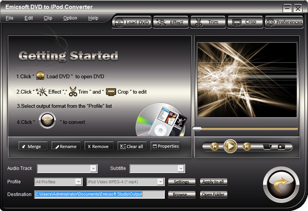 Emicsoft  DVD  to  iPod  Converter(DVD转ipod转换器)